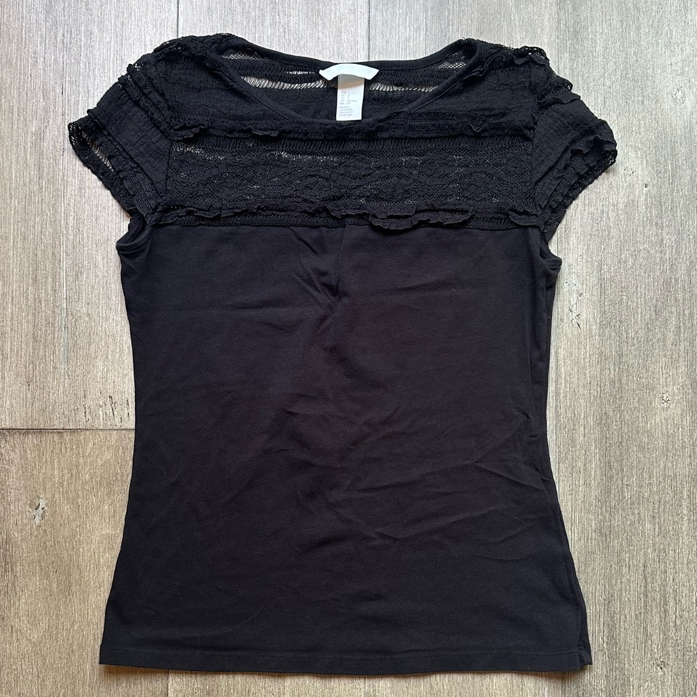 H&M Black Lace Top